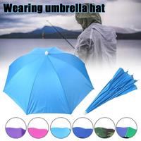 Przenośny parasol przeciwdeszczowy kapelusz składany odkryty Pesca parasol przeciwsłoneczny wodoodporny Camping wędkowanie nakrycia głowy plaża kapelusze na głowę akcesoria 4